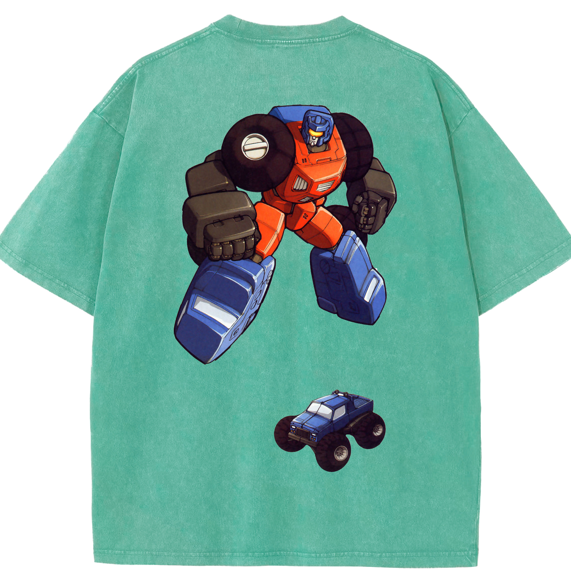 （画像用）  綿100% ヴィンテージ風 半袖Tシャツ（背面プリント）